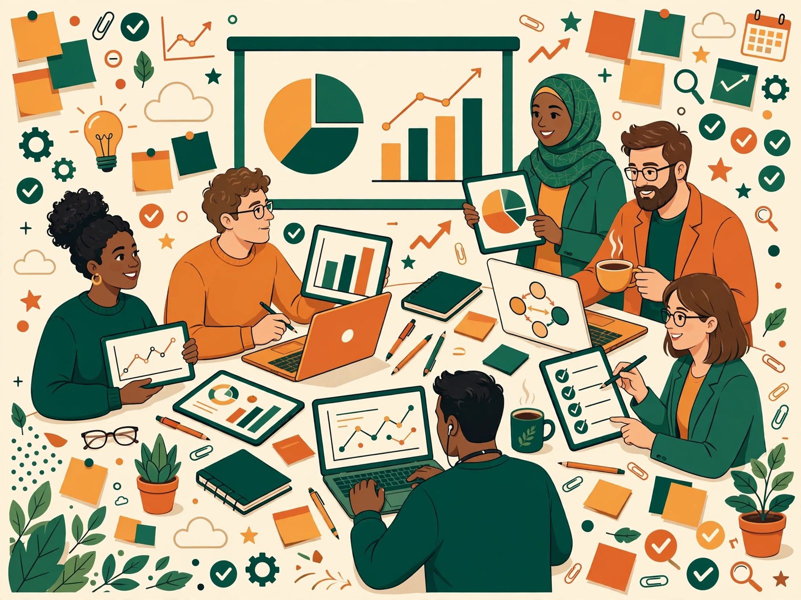 Collaborative team meeting