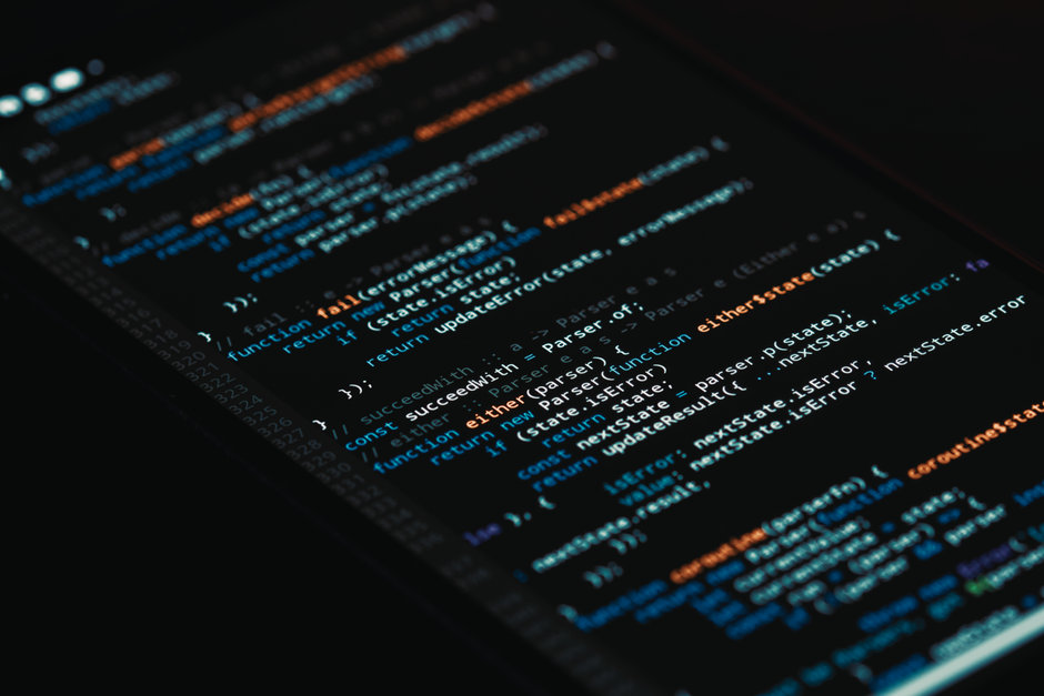 A detailed view of computer programming code on a screen, showcasing software development.