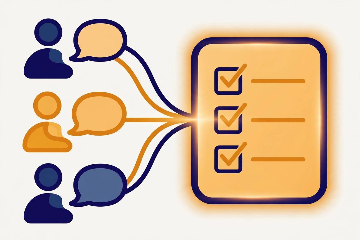 AI newsletter summarizer: expert advisory panel synthesis illustration