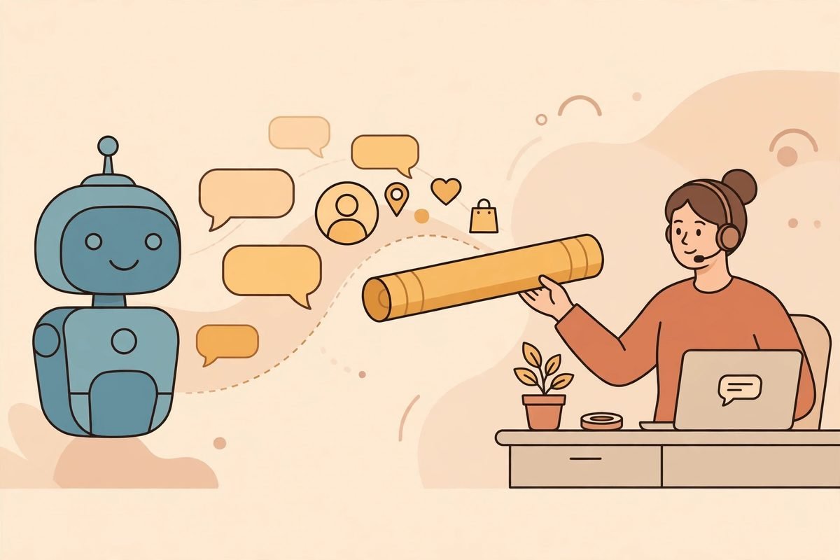 AI chatbot human handoff design with full conversation context passed to the human agent