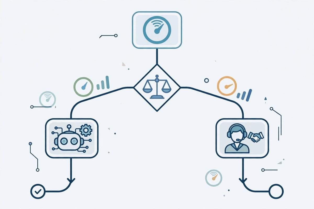 AI chatbot human handoff design escalation triggers routing a conversation to a human specialist