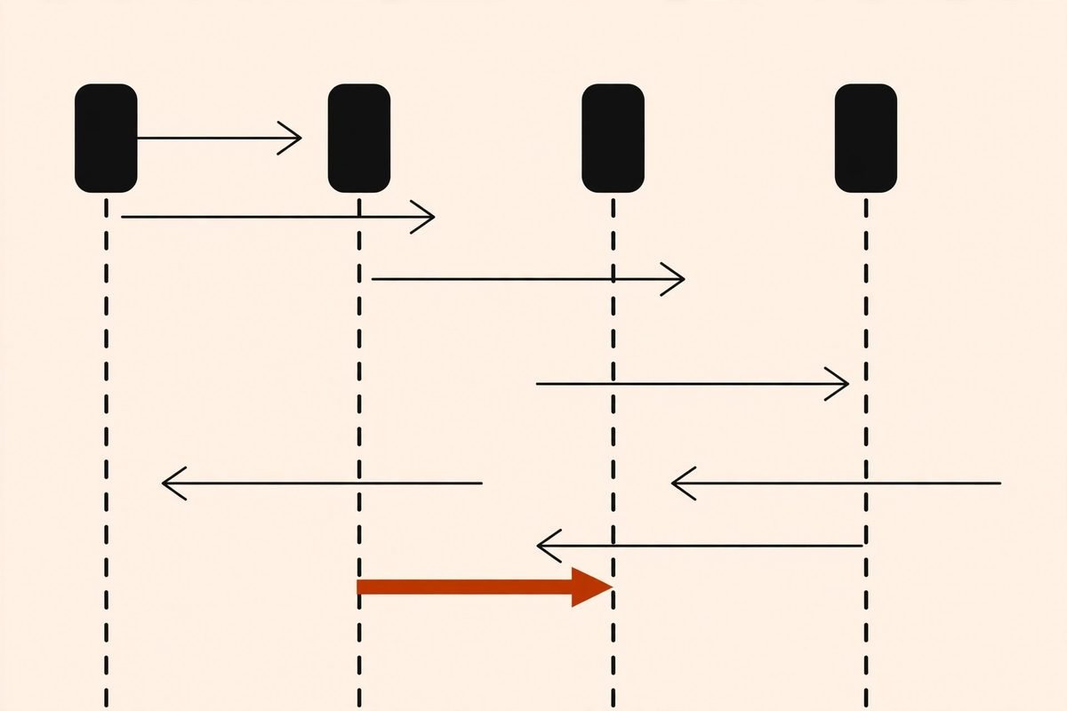 AI diagram generator for developers rendering a sequence diagram from a plain-language prompt