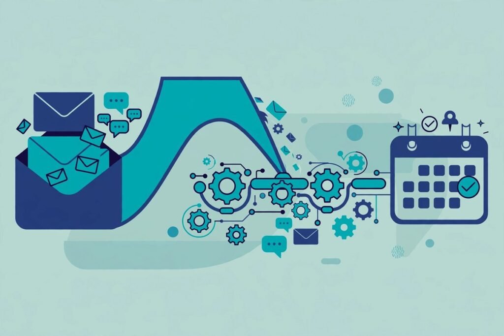 AI sales follow-up automation workflow turning new leads into booked meetings