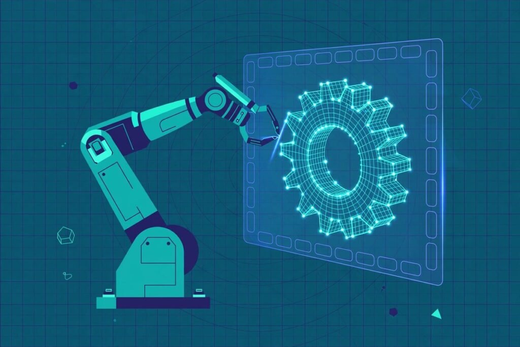 AI text to CAD generator turning a text prompt into a 3D mechanical CAD model