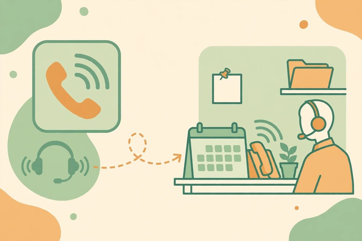 AI voice agent appointment booking handoff to a human operator when a call goes wrong
