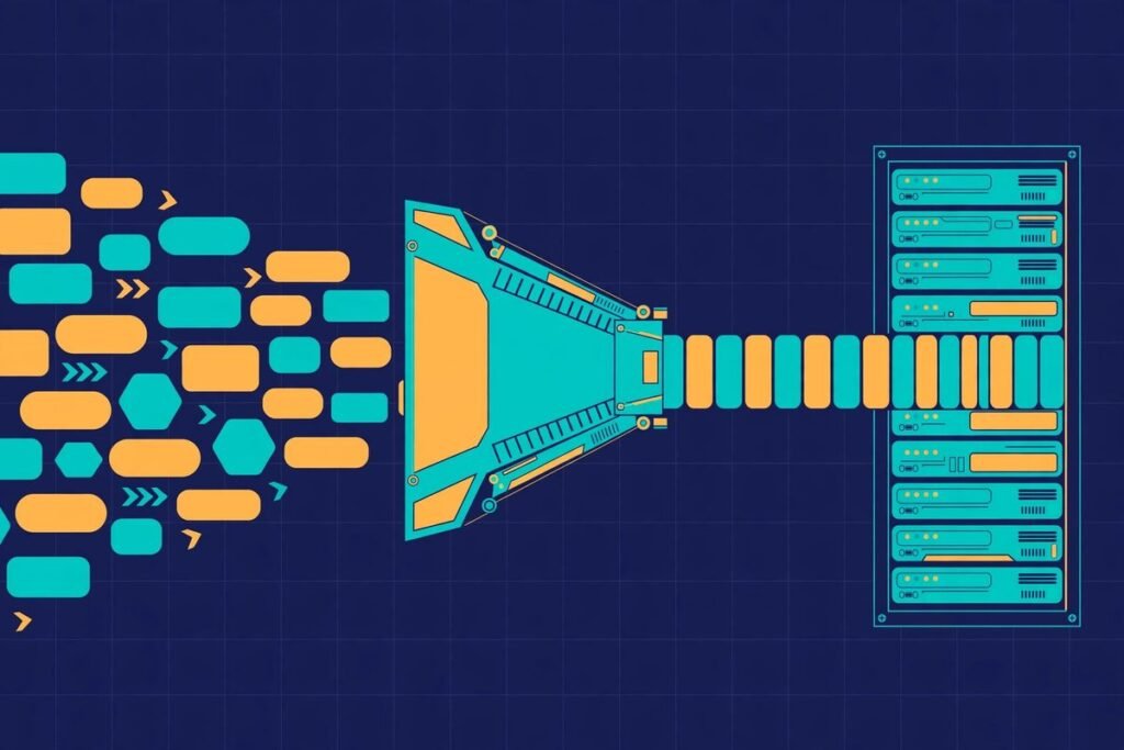API rate limiting best practices: gateway funnel illustration