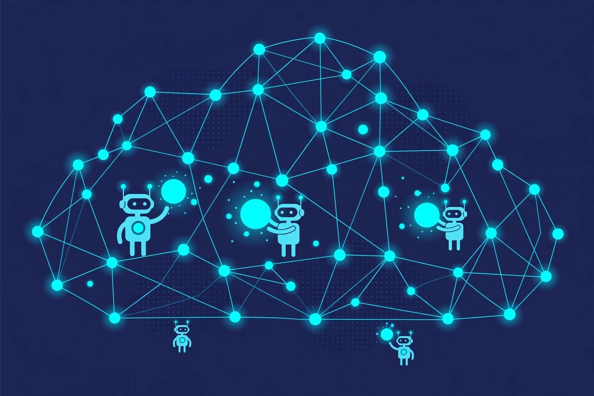 Shared company memory in an AI coworker builder connecting people and AI agents