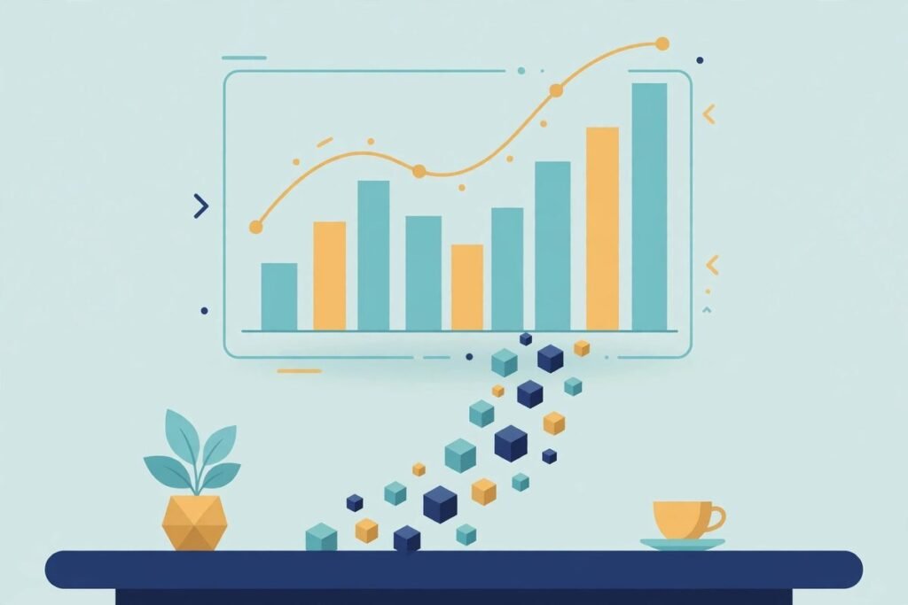 AI chart generator dashboard illustration