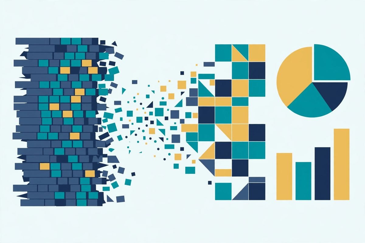 AI chart generator turning raw spreadsheet data into polished business charts