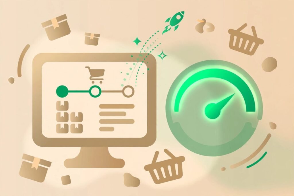 Core Web Vitals for ecommerce in 2026: speed optimisation illustration for online stores