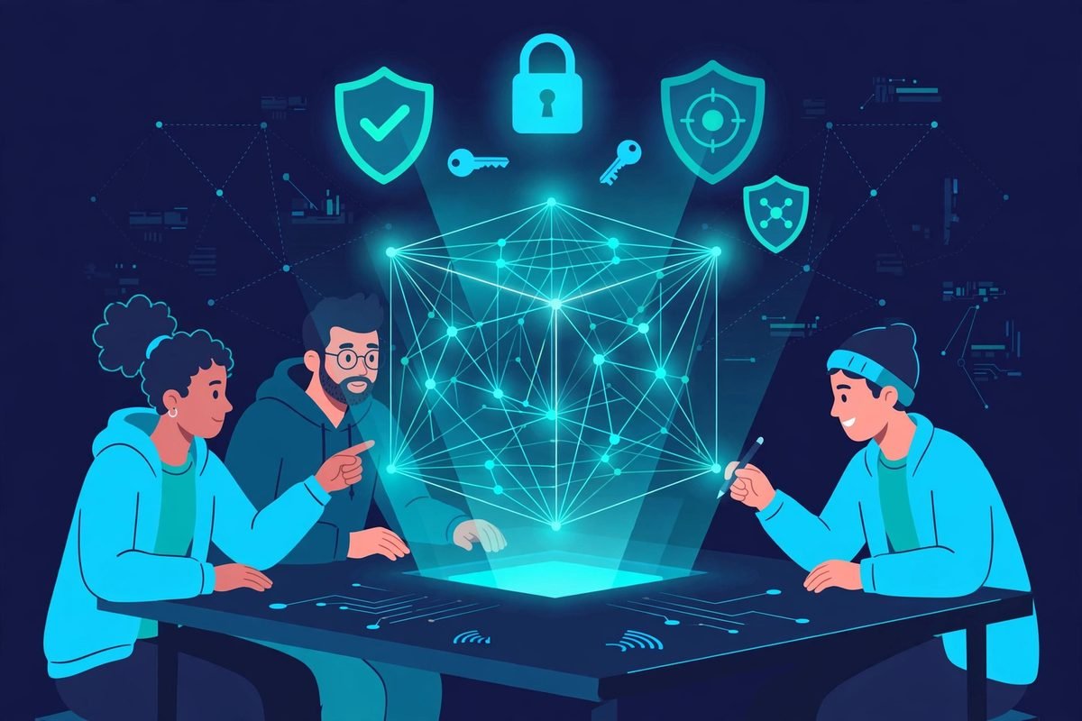 Security team collaborating on malware analysis with the Ghidra open source reverse engineering tool