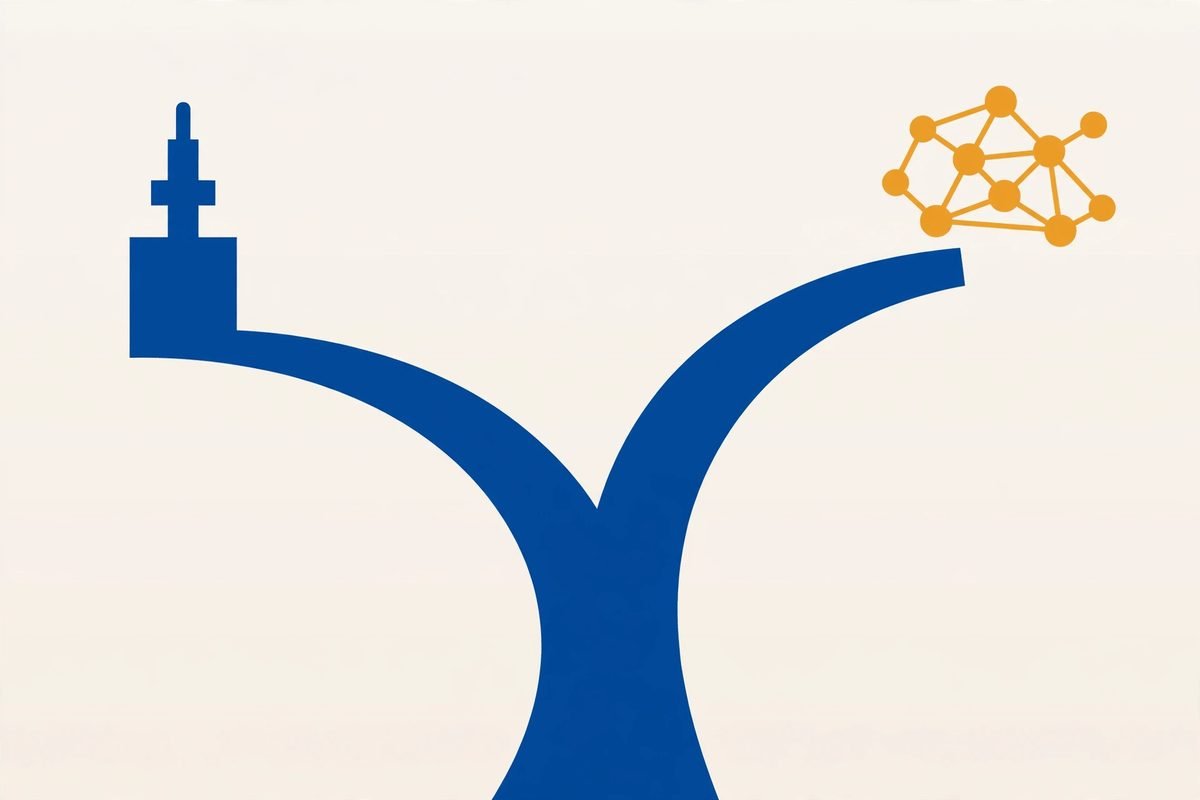 Monolith vs microservices for startups architectural crossroads illustration