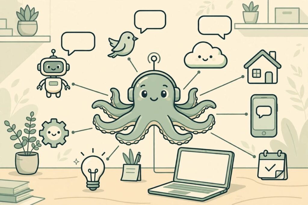 self-hosted multi-agent AI assistant Octop hub