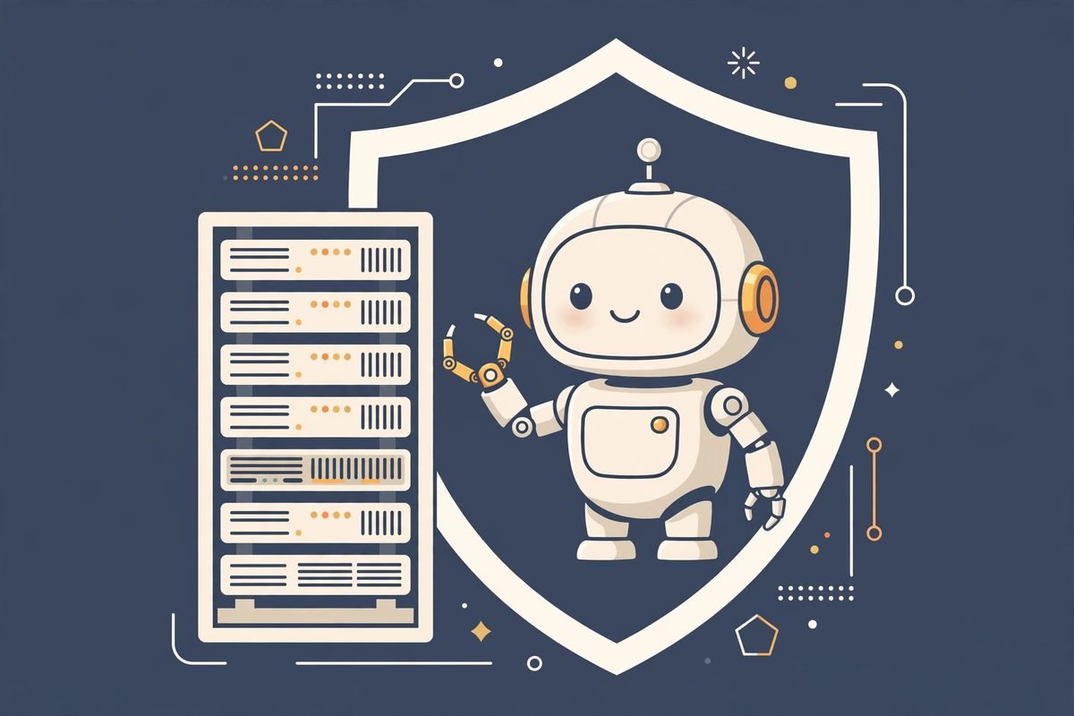 Self-hosted AI agent OpenClaw 2.0 security: shield protecting an agent running on its own server