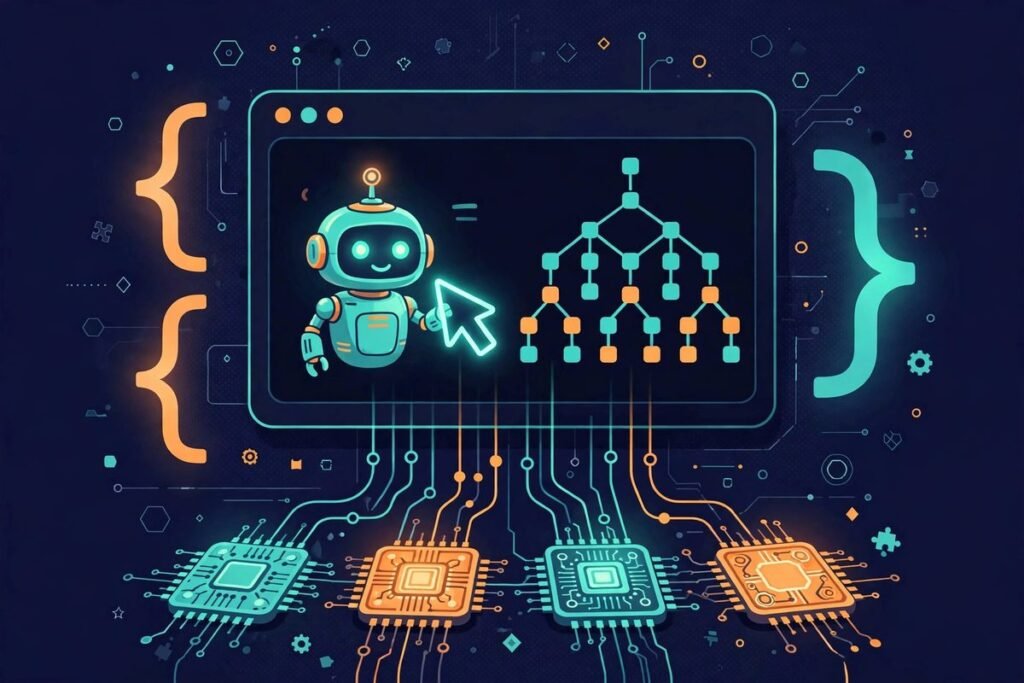 OpenCode open source AI coding agent terminal 2026 hero illustration