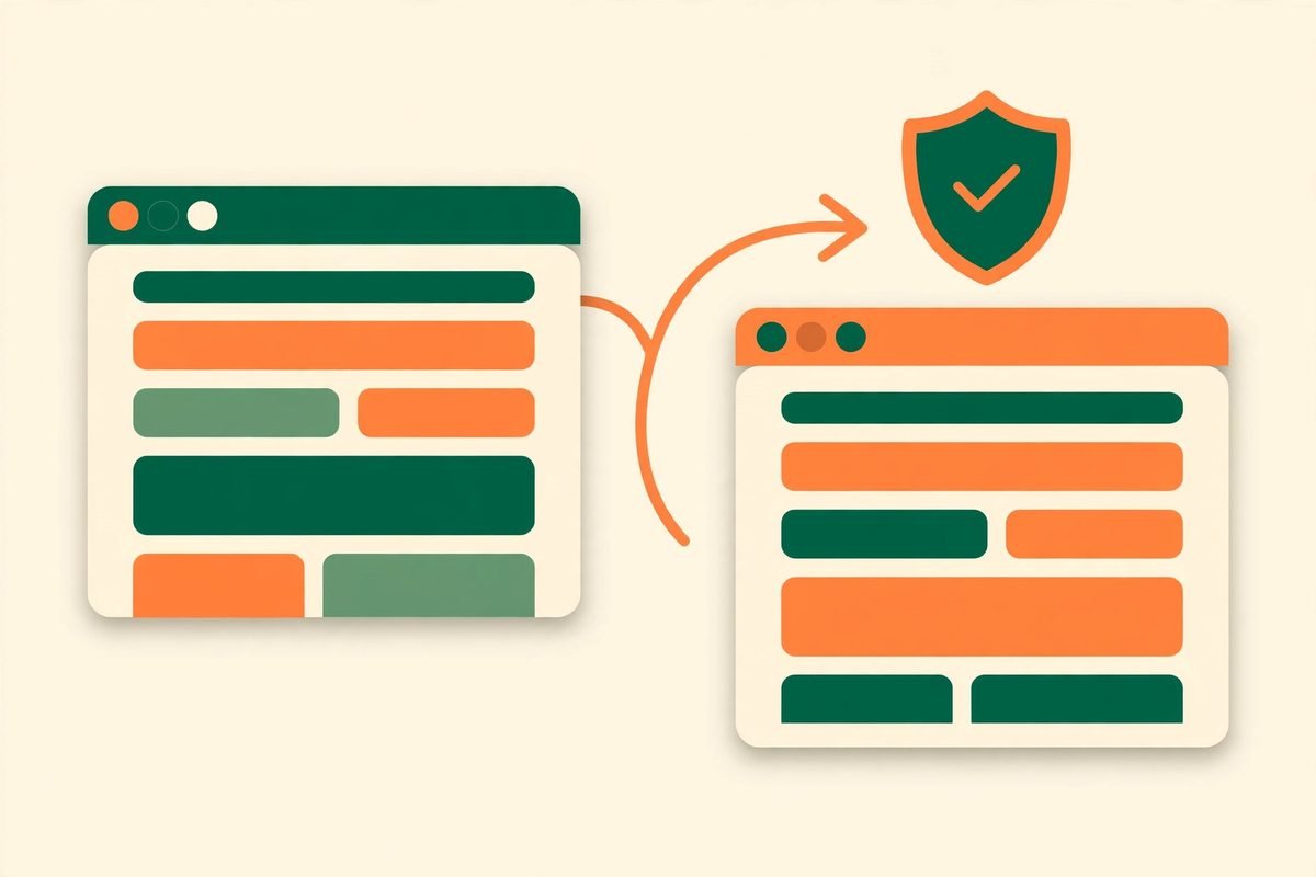 Live preview for product changes made on a safe copy of a website