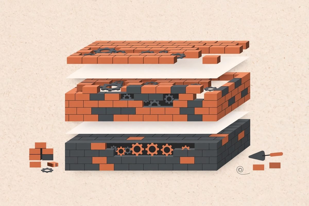 Abstract illustration of PdfCraft clean-room Rust PDF engine rebuilt from scratch