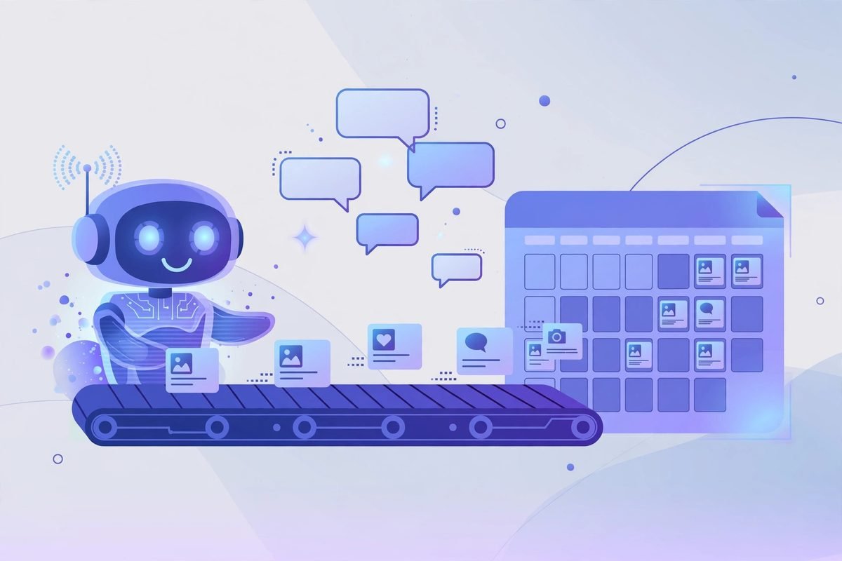 AI agent automatically scheduling social media posts