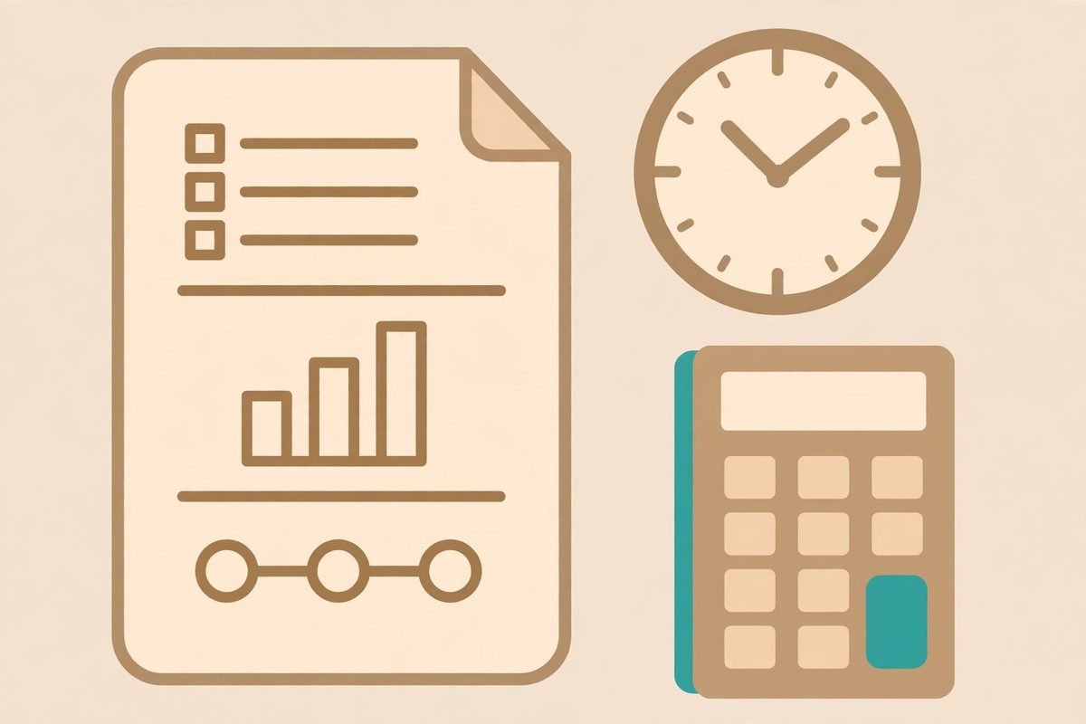 software project brief sections checklist illustration