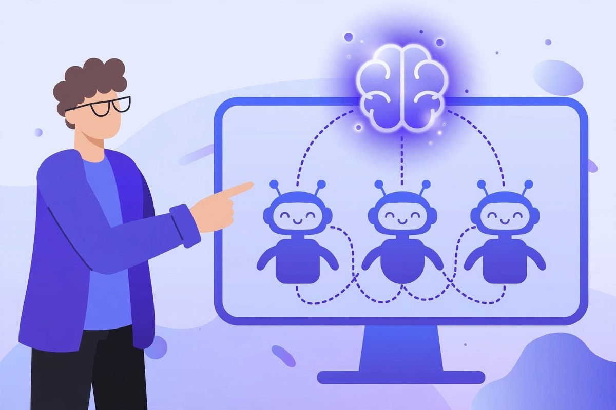Velozity AI agents sharing the same team context in a multiplayer AI office platform